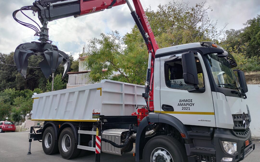 Υπερσύγχρονο τριαξονικό φορτηγό ενισχύει τον στόλο οχημάτων του Δήμου Αμαρίου